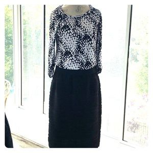 Alfani classic straight skirt/print top bundle